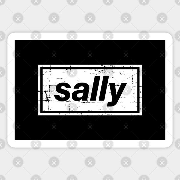 Sally - The Mancunian Indie Anthem White Magnet by Butter Creative